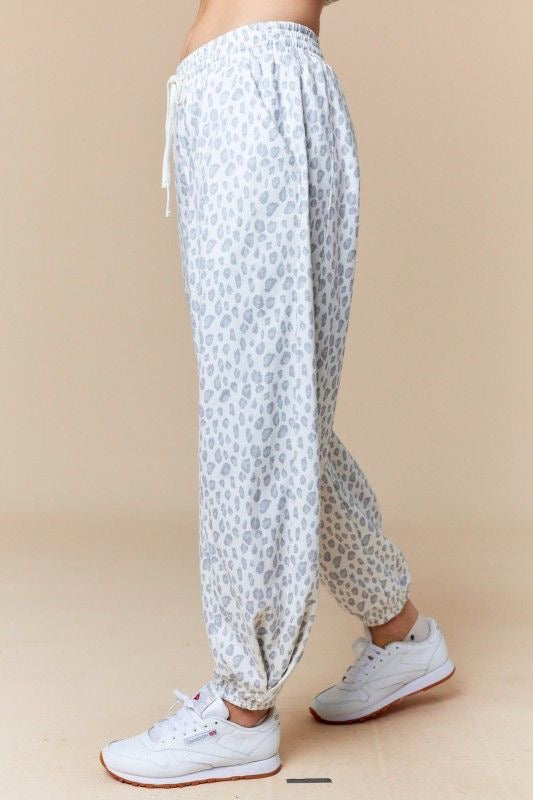 Leopard Print Joggers sold by A Velvet Window