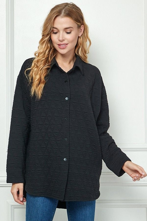 Quilted Shacket sold by A Velvet Window