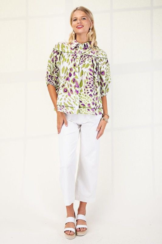 Colorful Cowgirl Leopard Top sold by A Velvet Window