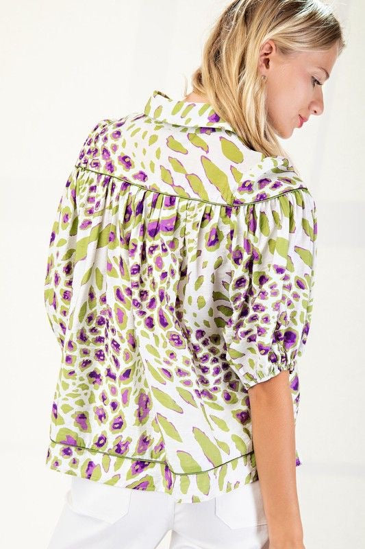 Colorful Cowgirl Leopard Top sold by A Velvet Window
