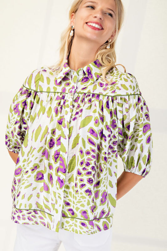 Colorful Cowgirl Leopard Top sold by A Velvet Window