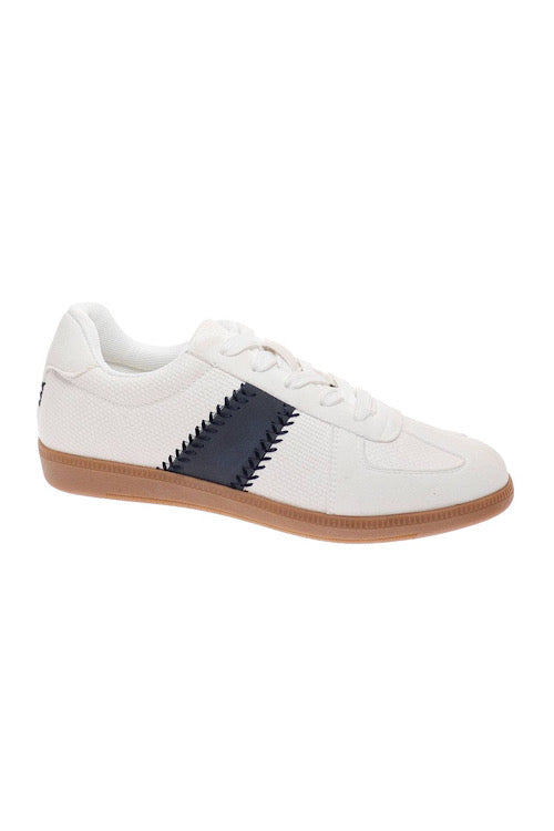 Navy Stitch Sneaker sold by A Velvet Window
