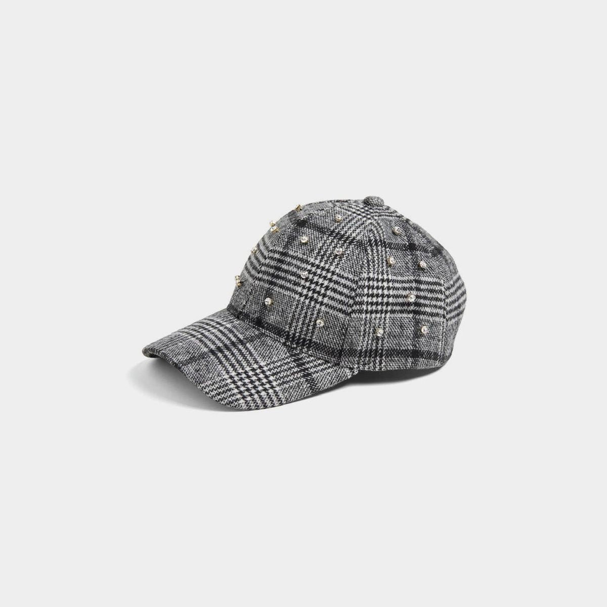 Black Glitzy Plaid Hat