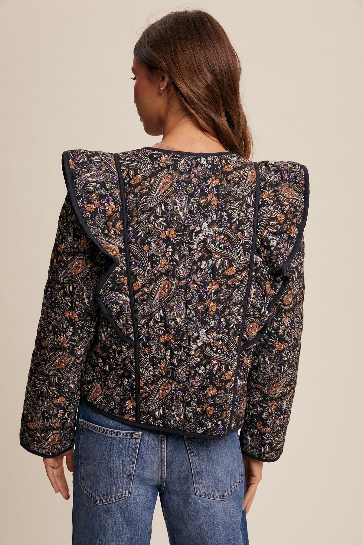 Paisley Print Quilted Jacket