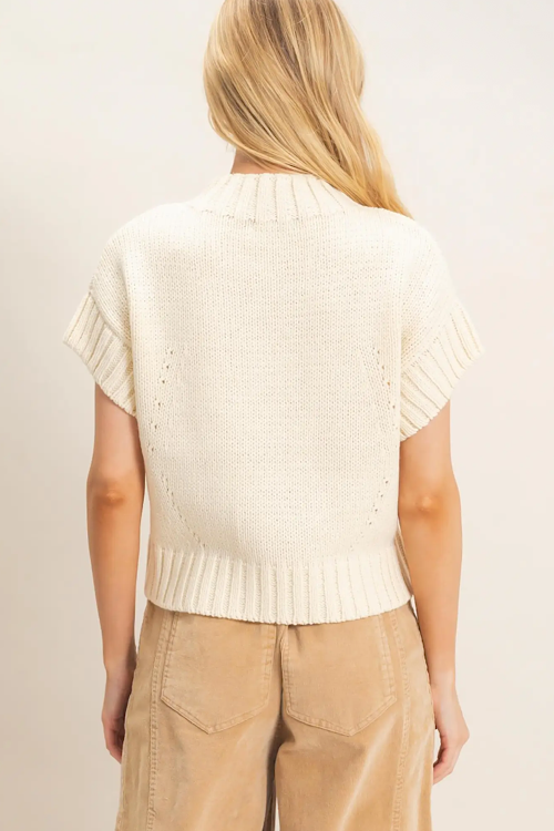 Mock Neck Star Sweater sold by A Velvet Window