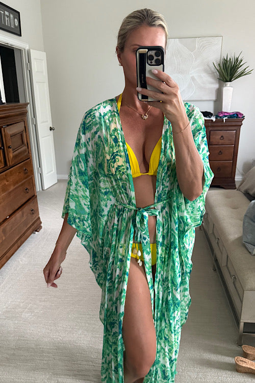 Long Print Beach Coverup