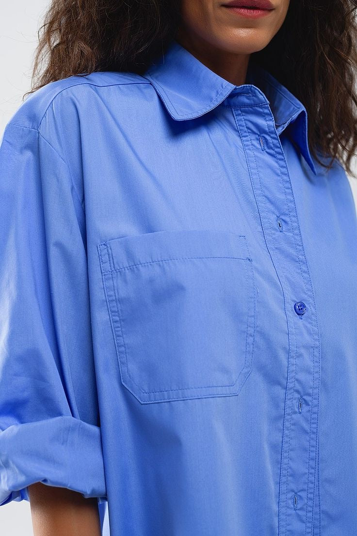 Oversized High Low Boyfriend Shirt sold by A Velvet Window