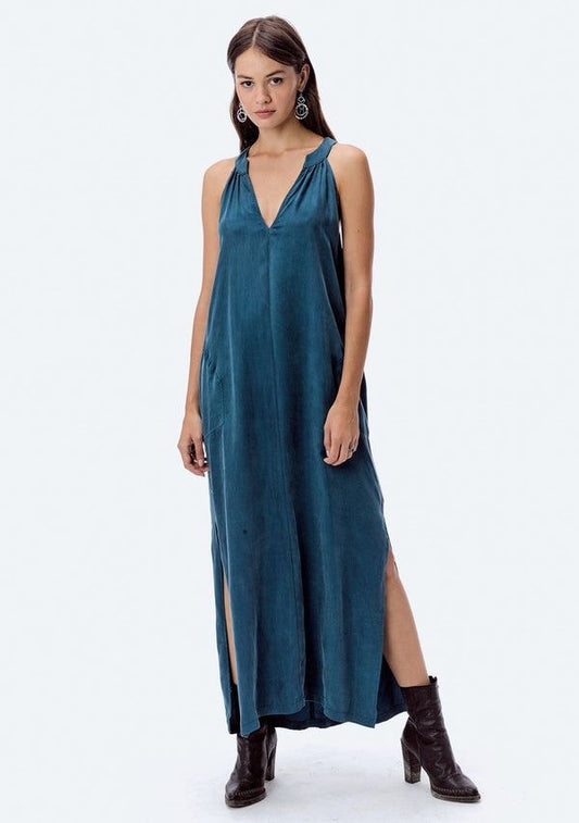 Cupro Halter Maxi Dress sold by A Velvet Window