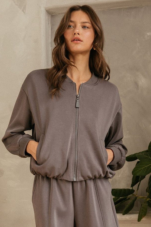 Luxe Modal Bomber Jacket