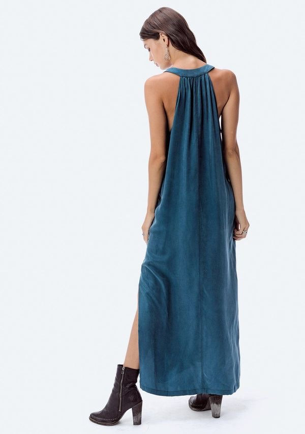 Cupro Halter Maxi Dress sold by A Velvet Window