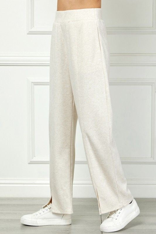 Sleek Split Front Lounge Pants sold by A Velvet Window