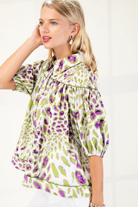 Colorful Cowgirl Leopard Top sold by A Velvet Window