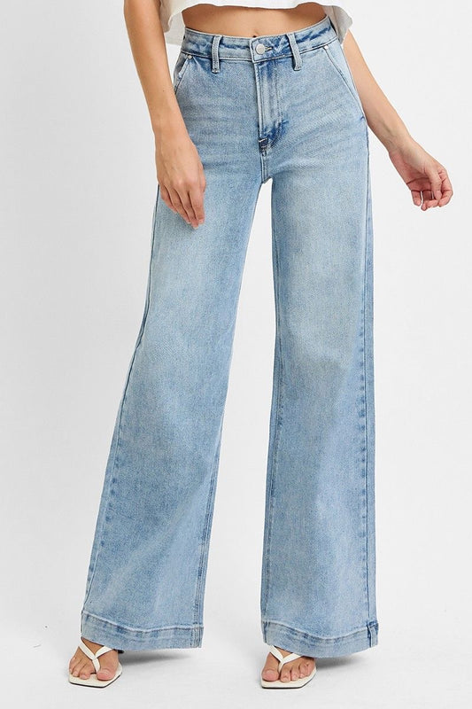 Risen High-Rise Slanted Pocket Jeans sold by A Velvet Window