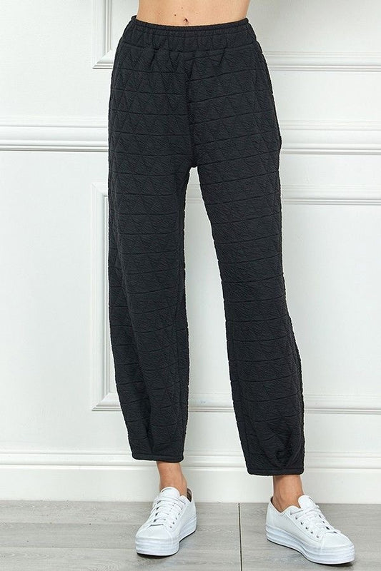 Quilted Tucked Ankle Pants sold by A Velvet Window