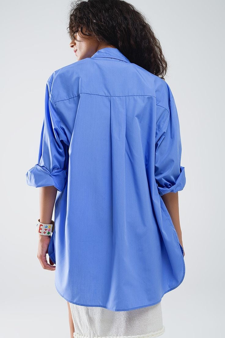 Oversized High Low Boyfriend Shirt sold by A Velvet Window