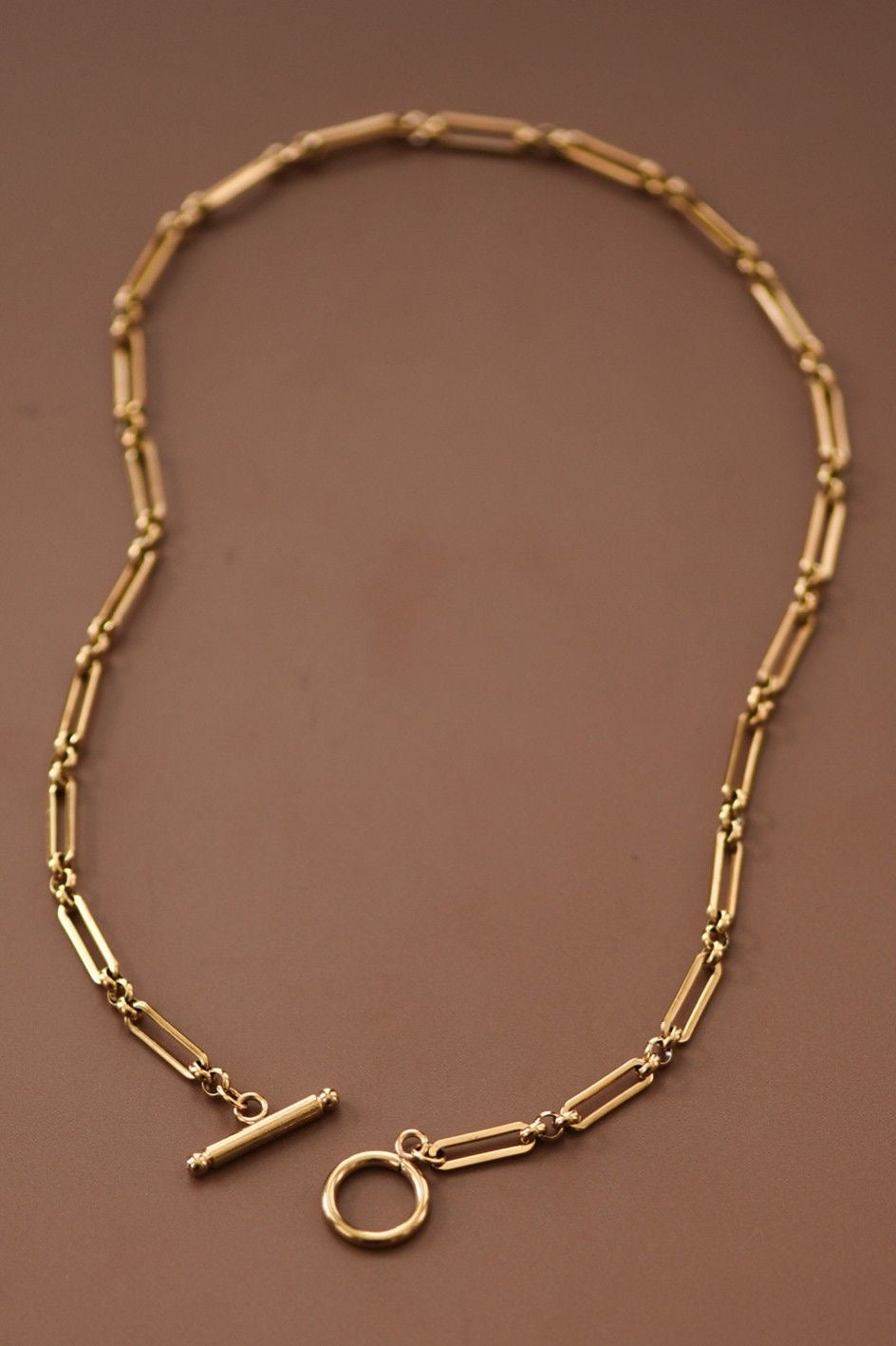 18k Paperclip Toggle Chain Necklace sold by A Velvet Window