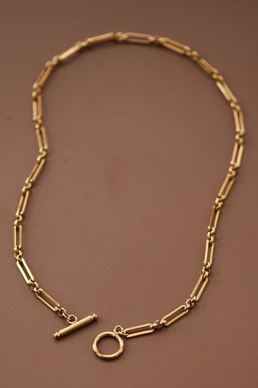 18k Paperclip Toggle Chain Necklace sold by A Velvet Window