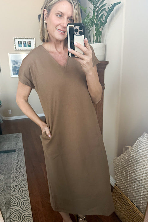 V-Neck Tshirt Maxi Dress sold by A Velvet Window
