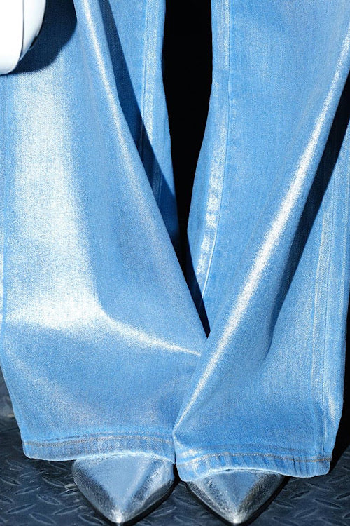 Bayeas High Rise Foil Denim Jeans sold by A Velvet Window