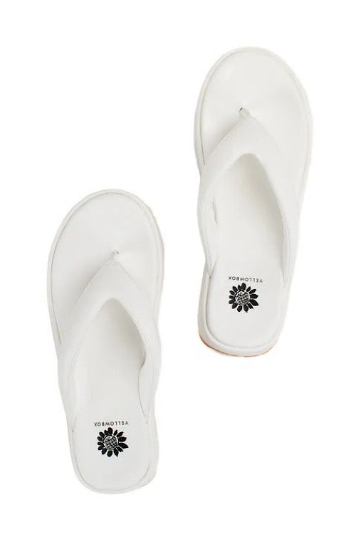 White Platform Bubble Sandal