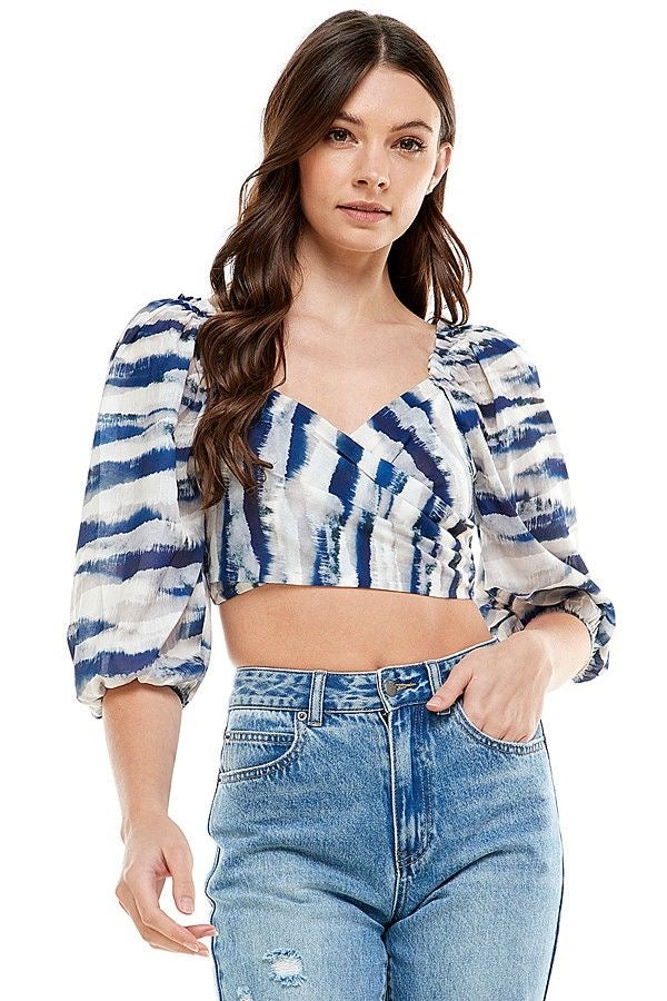 Into The Blue Crop Top sold by A Velvet Window