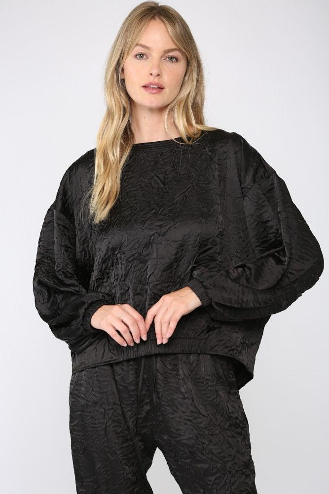 Satin Crinkle Top sold by A Velvet Window