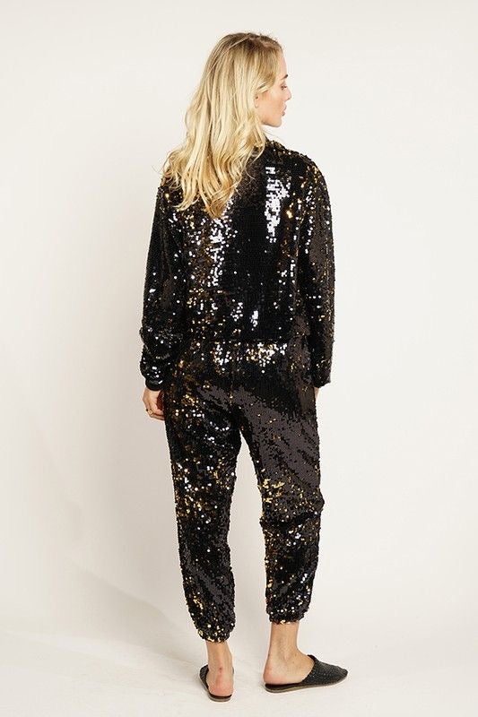 Sequin Bomber Jacket sold by A Velvet Window