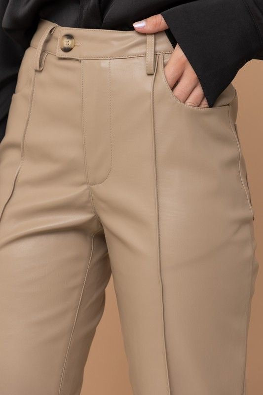 Vegan Leather Bootcut Pants sold by A Velvet Window