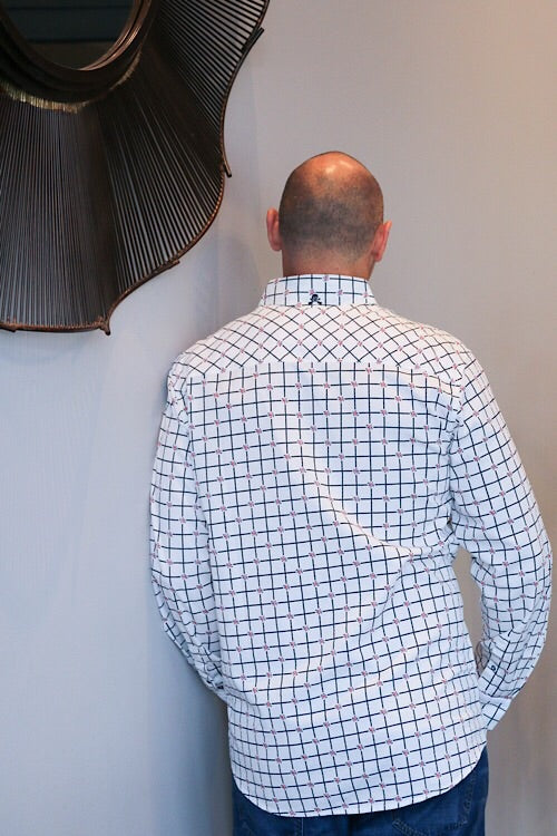 Checkered Rose Collared Shirt sold by A Velvet Window
