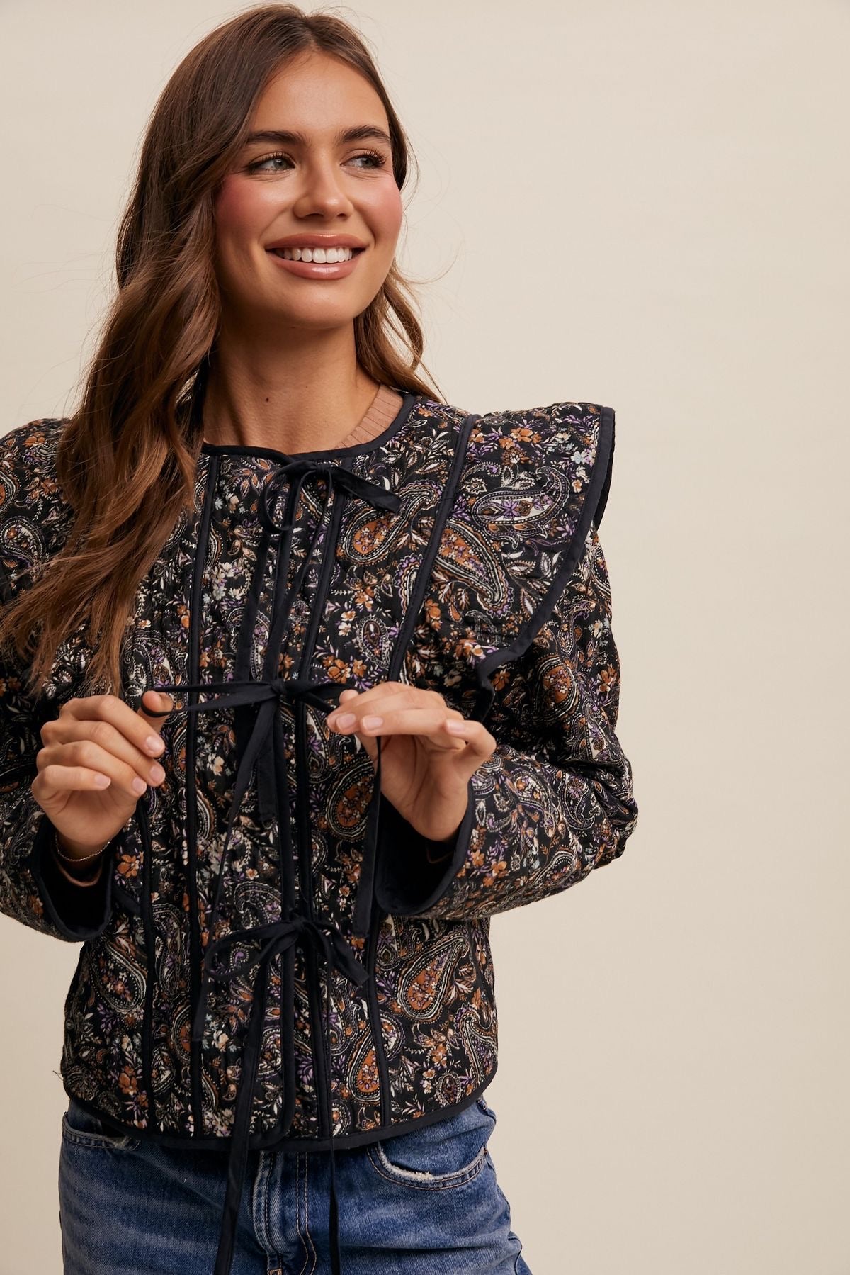 Paisley Print Quilted Jacket