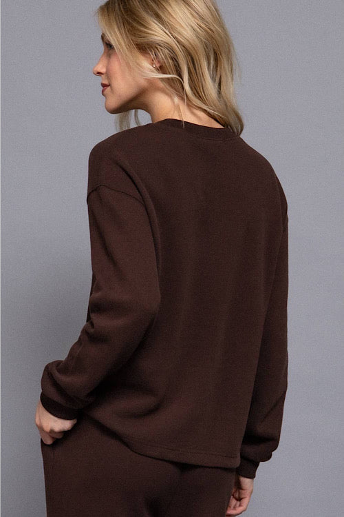 Soft Textured Long Sleeve Top sold by A Velvet Window