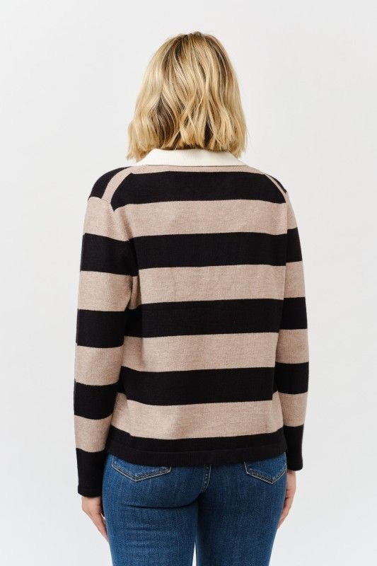 Stripe Collared Sweater sold by A Velvet Window