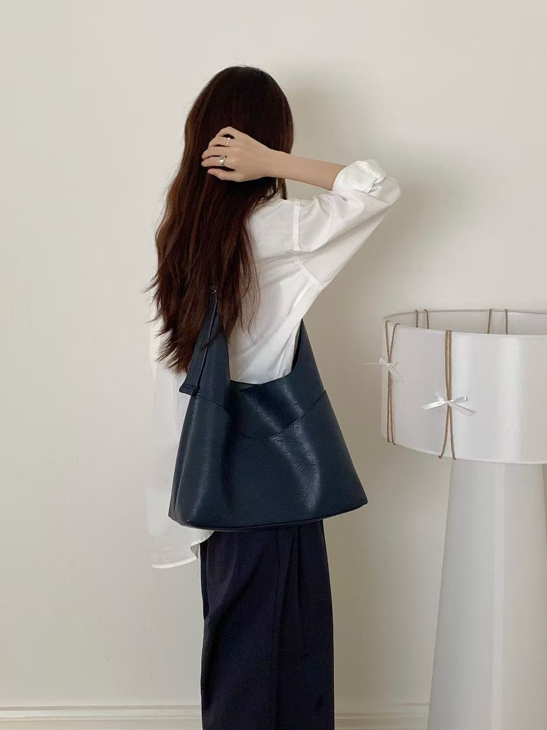 Microfiber Leather Front Pocket Hobo Bag sold by A Velvet WIndow