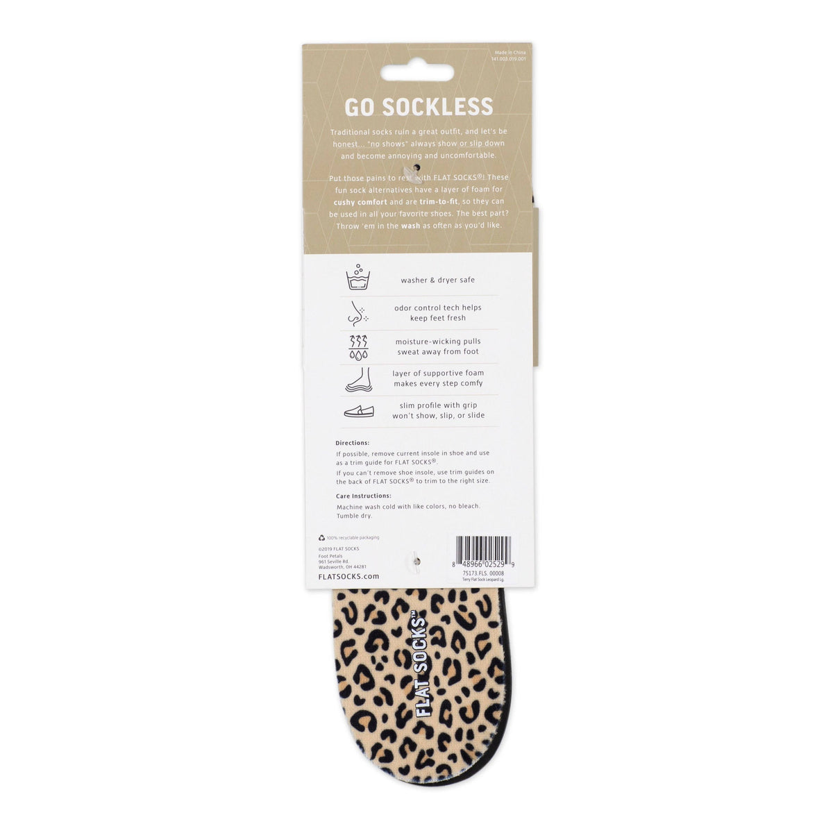 Leopard Print FLAT SOCKS