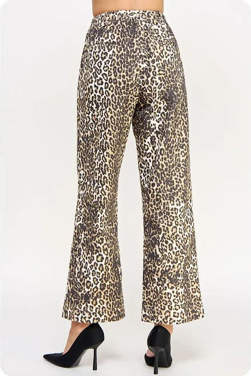 Twill Leopard Pants sold by A Velvet Window