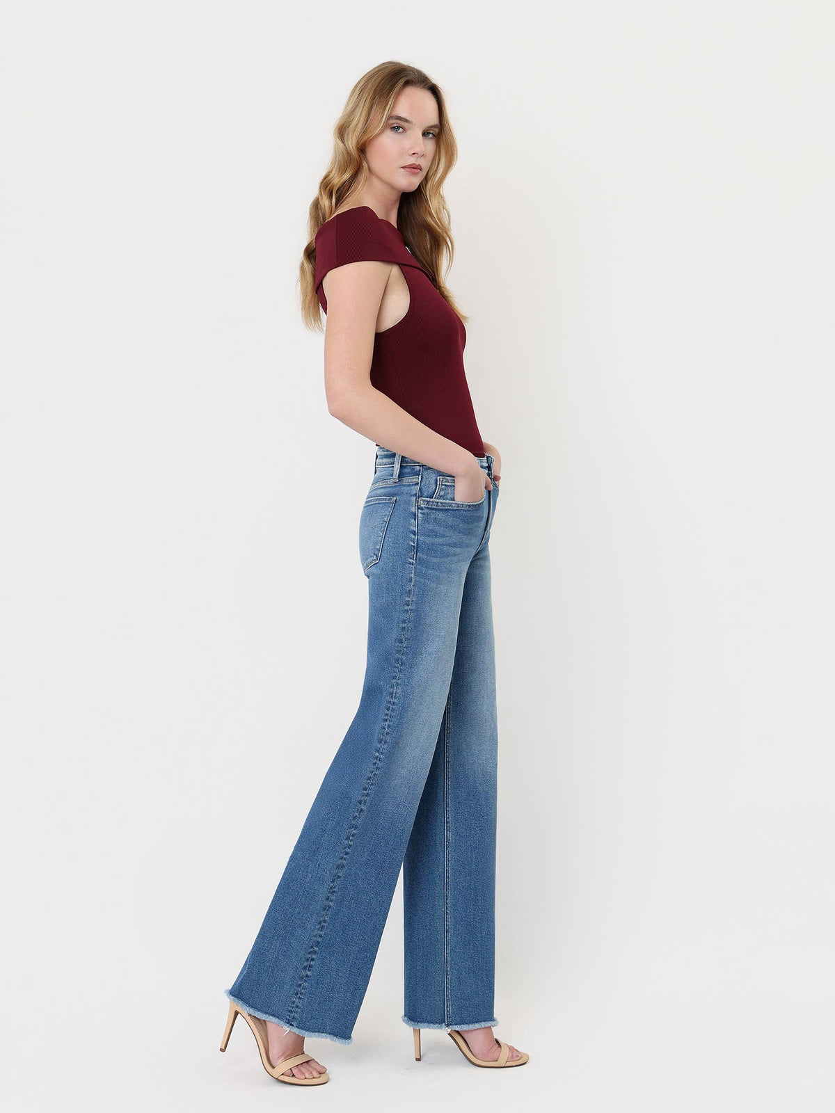 MidRise Raw Hem Denim sold by A Velvet Window