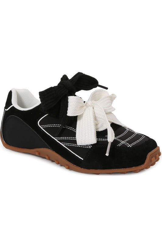Double Ribbon Lace Up Sneaker sold by A Velvet Window