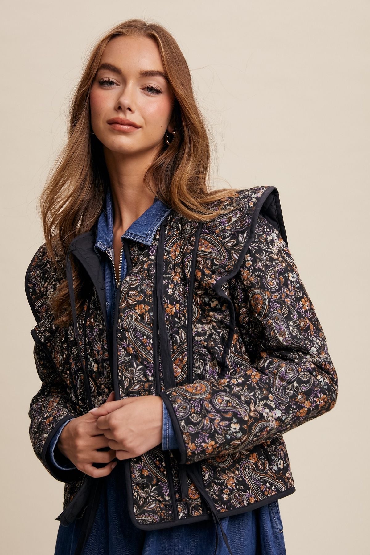 Paisley Print Quilted Jacket