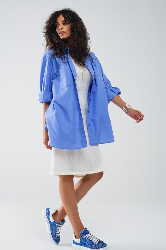 Oversized High Low Boyfriend Shirt sold by A Velvet Window