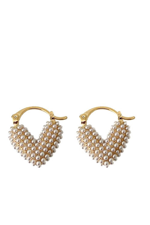 Pearl Heart Huggies sold by A Velvet Window