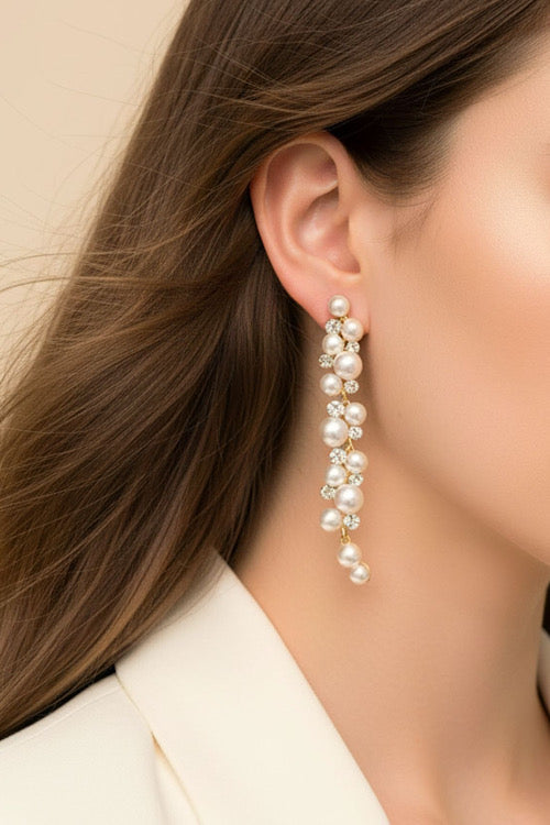 Pearl Party Drop Earrings sold by A Velvet Window