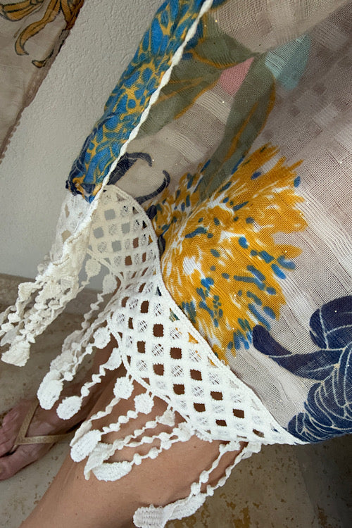 Floral Coverup with Tassels