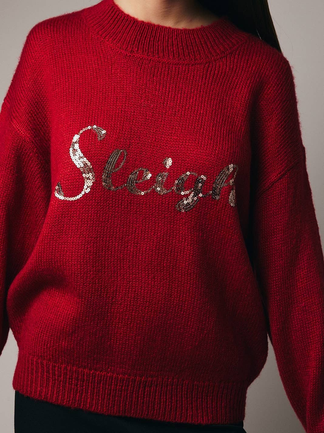 Sleigh Sequin Sweater sold by A Velvet Window