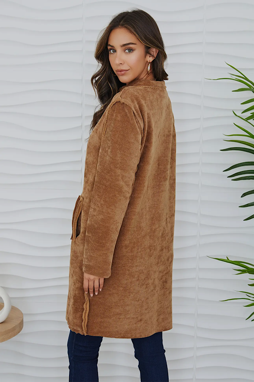 Luxe Camel Corduroy Jacket