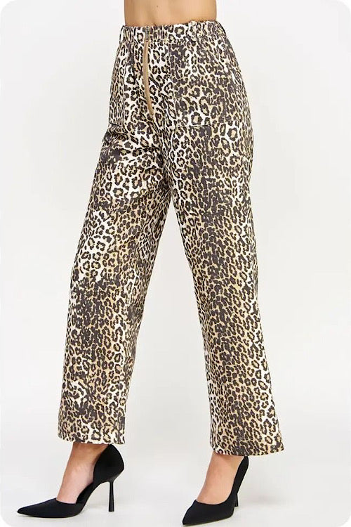 Twill Leopard Pants sold by A Velvet Window