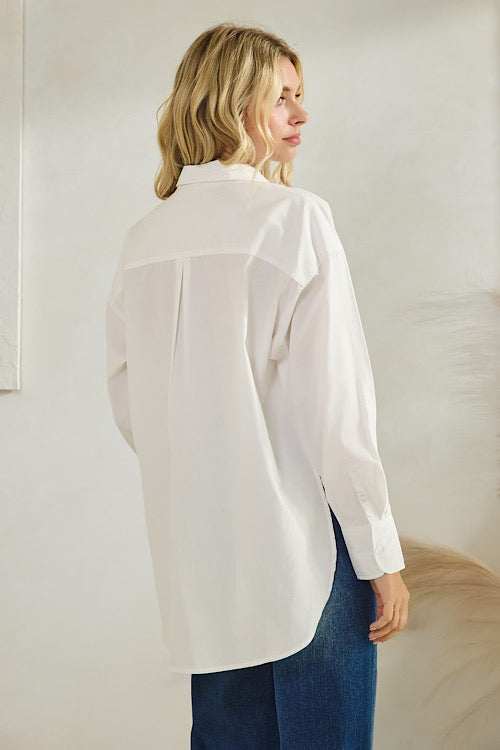 CBK Style White Collared Shirt sold by A Velvet Window