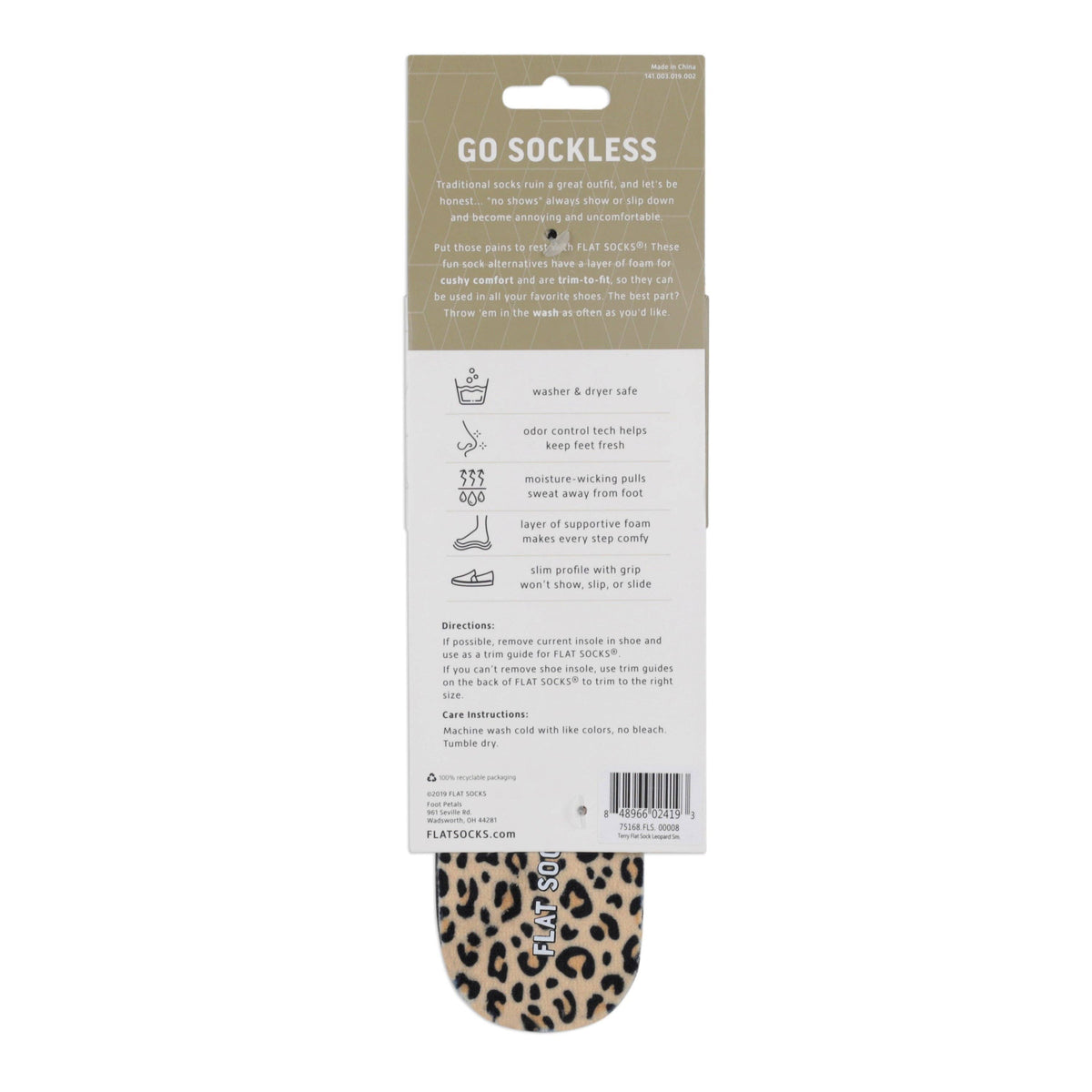 Leopard Print FLAT SOCKS