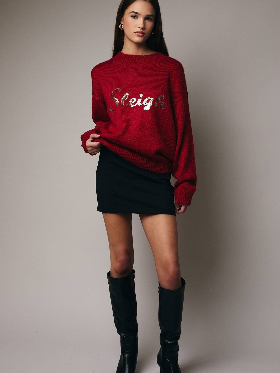 Sleigh Sequin Sweater sold by A Velvet Window