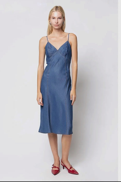 Chambray Midi Dress