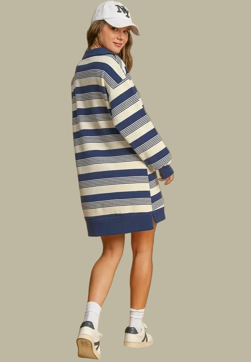 Stripe Collared Dress sold by A Velvet Window